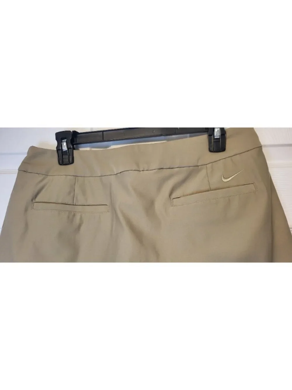 Nike Golf Dry Fit Tour Performance Tan Womens Golf Skort SZ 8 Pockets Side Zip